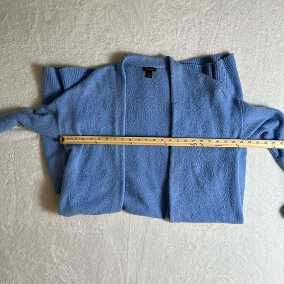Halogen Womens Wool Blend Duster Cardigan Size M Periwinkle Blue Soft Warm Cozy - Picture 4 of 8